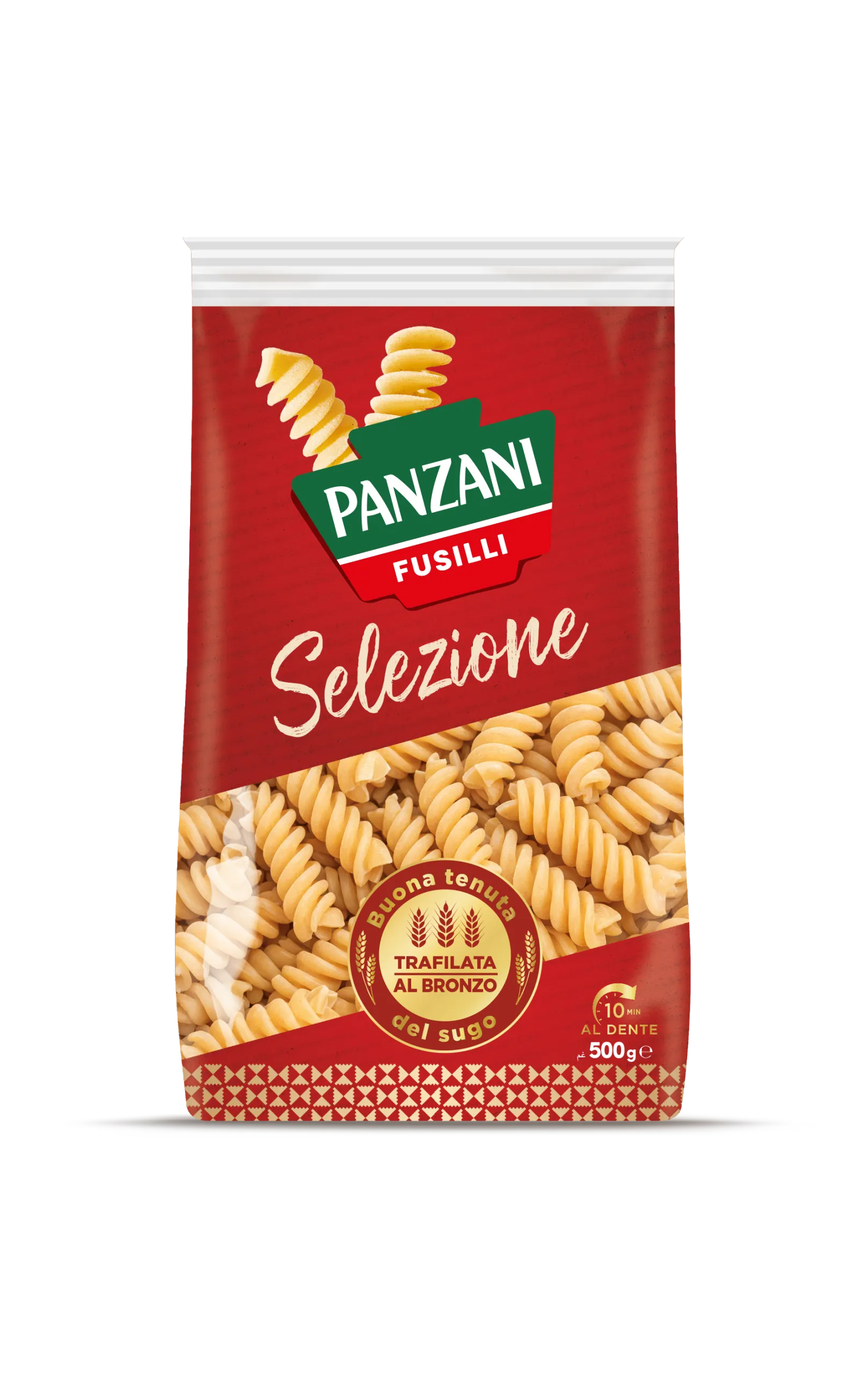 Pack de fusilli de la gamme Panzani Selezione Al Bronzo