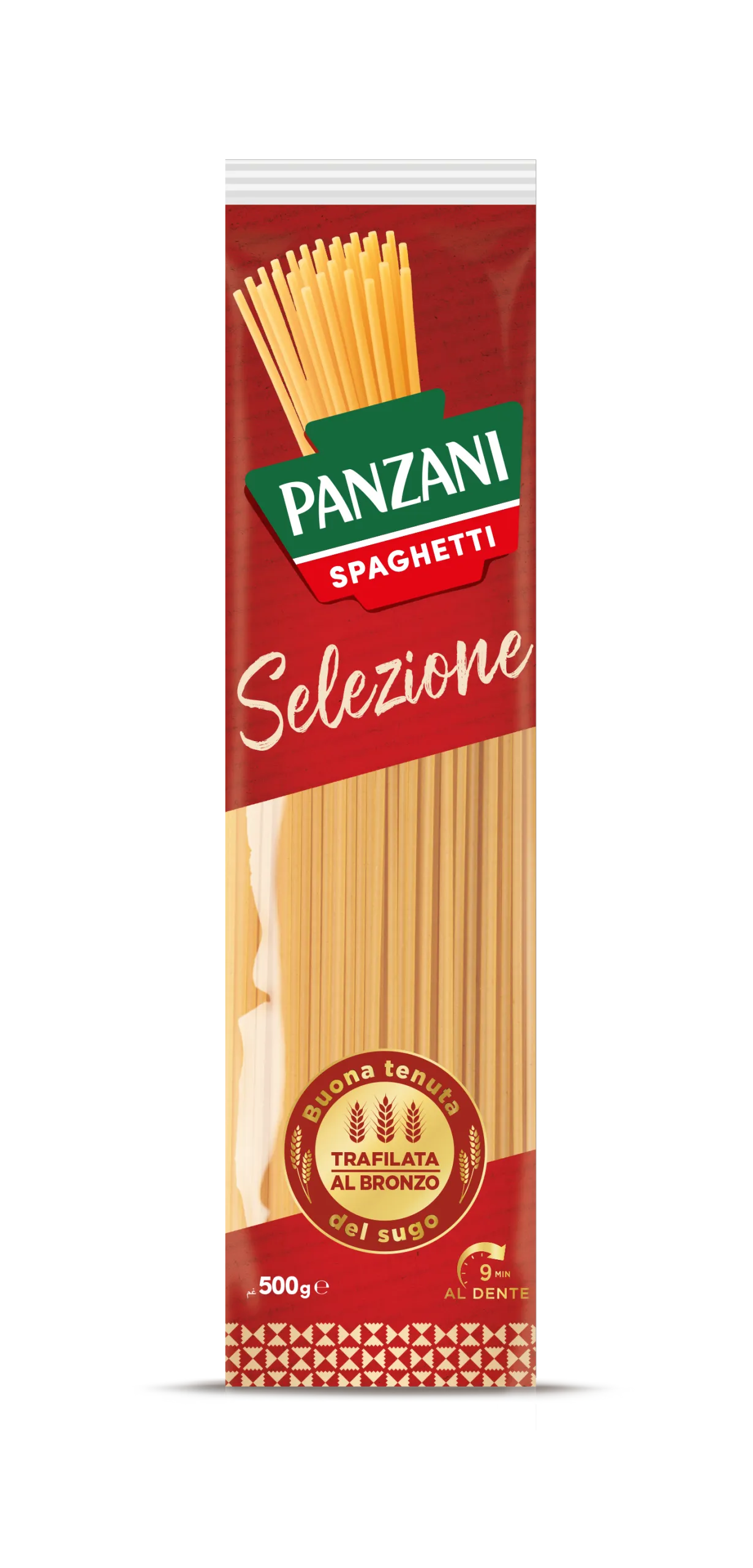 Pack de spaghetti de la gamme Panzani Selezione Al Bronzo