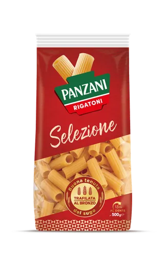 Pack de rigatoni de la gamme Panzani Selezione Al Bronzo