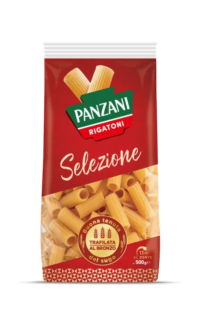 Pack de rigatoni de la gamme Panzani Selezione Al Bronzo