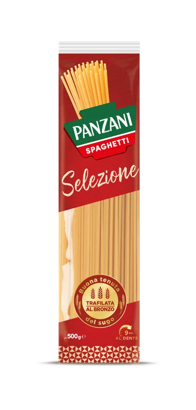 Pack de spaghetti de la gamme Panzani Selezione Al Bronzo