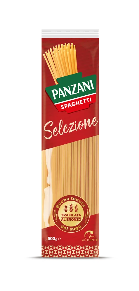Pack de spaghetti de la gamme Panzani Selezione Al Bronzo